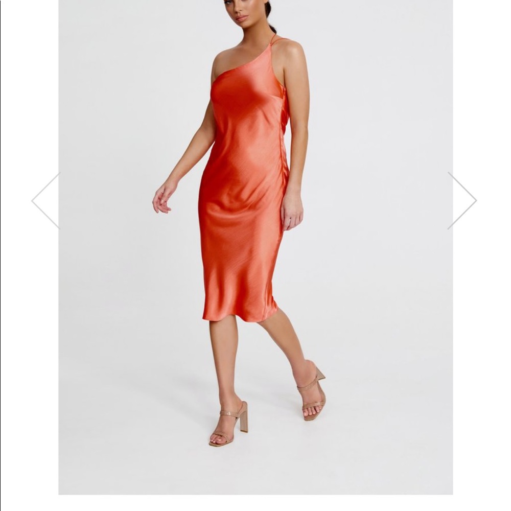 Derma satin midi dress